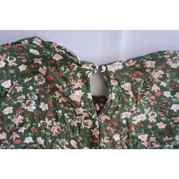 Time And Tru Women Green Floral Blouse – Size S - Picture 7 of 7